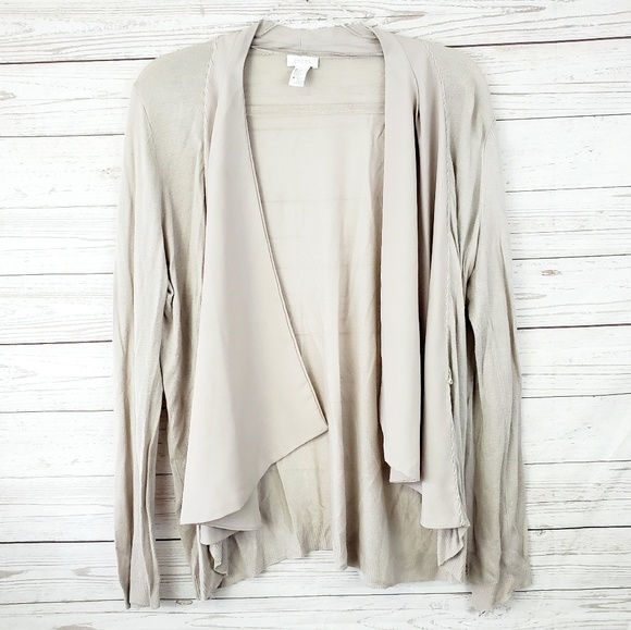 Chico's Sweaters - Chico's Cream Lightweight Cardigan Size 2